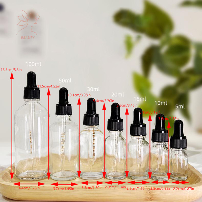 [maybeauty] ขวดหยดพร้อมสเกล Reagent Eye Drop ขวดปิเปตเหลวแก้วใสขวดรีฟิลเดินทาง {TH}