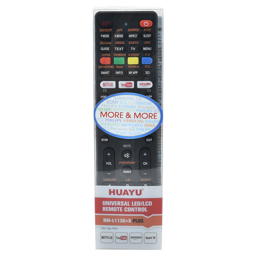 ใหม่ HUAYU L1130+X PLUS Universal ทุกยี่ห้อ LCD IR TV รีโมทคอนโทรล RM-L1130 + 8