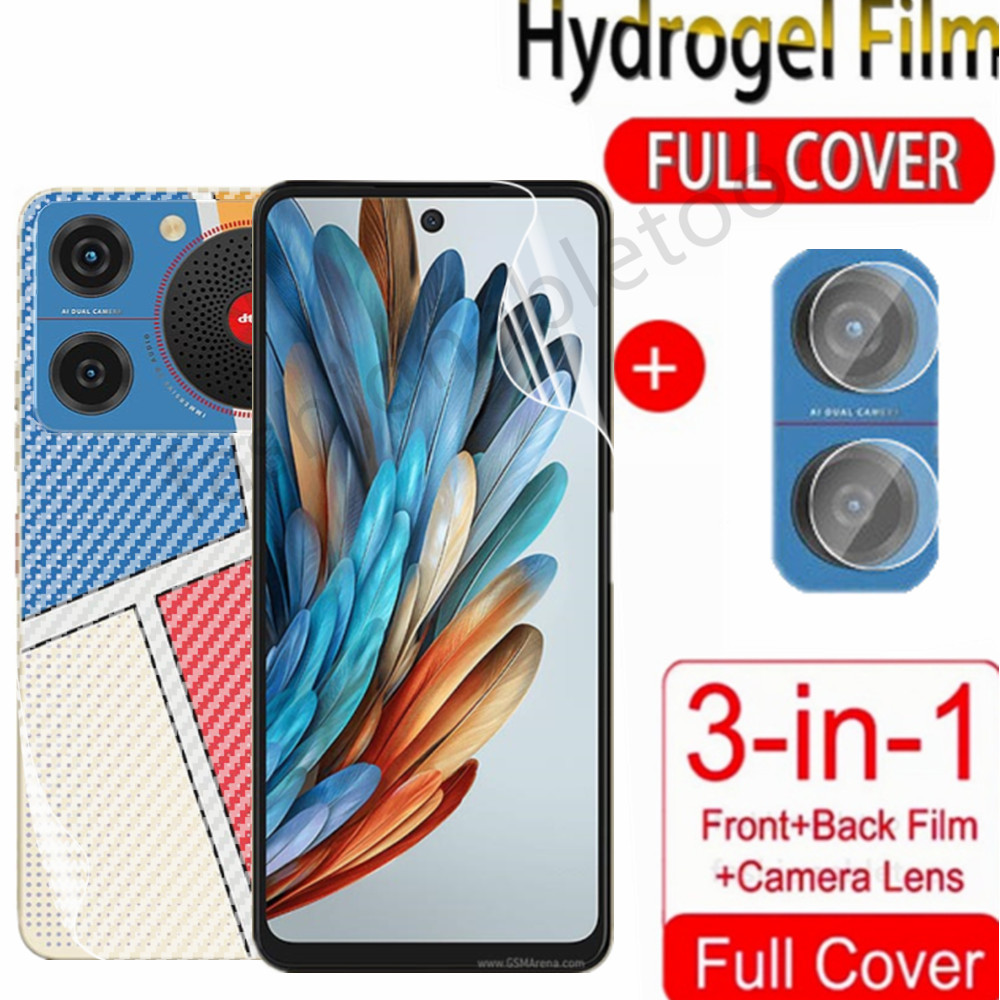 3 in 1 Hydrogel สําหรับ ZTE nubia Music ZTEnubiaMusic Z2353 ด้านหน้ากลับ Soft Screen Protector กล้องกลับเลนส์ป้องกันฟิล์ม
