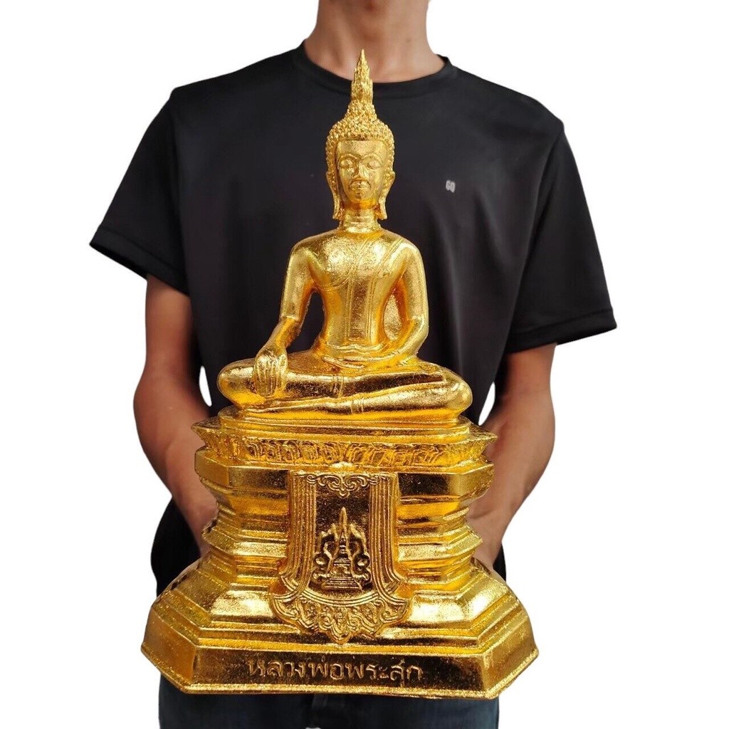 หลวงพ่อพระสุก วันโพ จังหวัด หนองคาย งานปิดทองคำเปลว ขนาด 5 นิ้ว สูง 9 นิ้ว (sumpatichami_ppk)