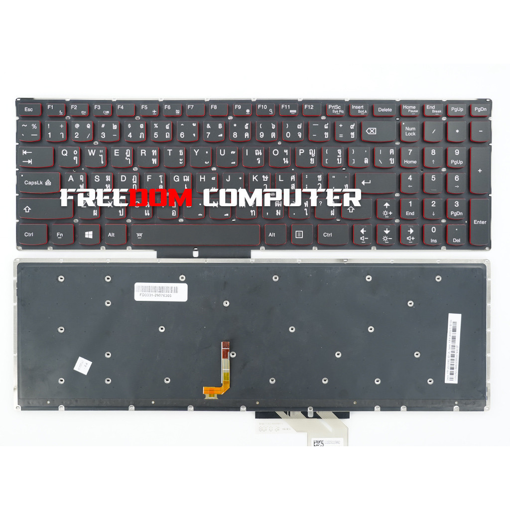 คีย์บอร์ด Lenovo Y50 Y50-70 ไทย-อังกฤษ มีไฟ KEYBOARD