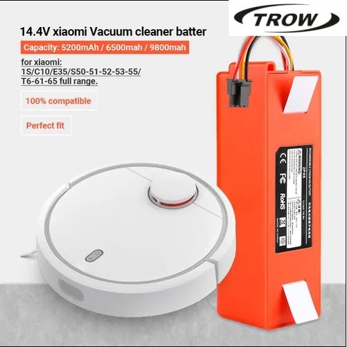 ✿Newest 12800mAh 14.4V li-ion battery for XIAOMI ROBOROCK Vacuum Cleaner S50 S51 T4 T6 mi robot Vacu