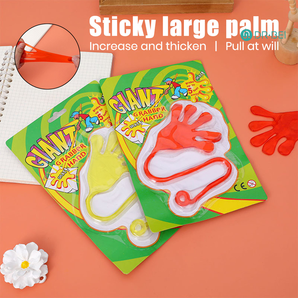 Dr.bei 10 ชิ้น Sticky Hand ของเล่นความเครียดความวิตกกังวลบรรเทาแบบพกพายืดที่มีสีสันปาล์มของเล่นเด็กผู้ใหญ่ Party Favors ฮาโลวีนคริสต์มาส Goodie กระเป๋า Stuffer ฟิลเลอร์