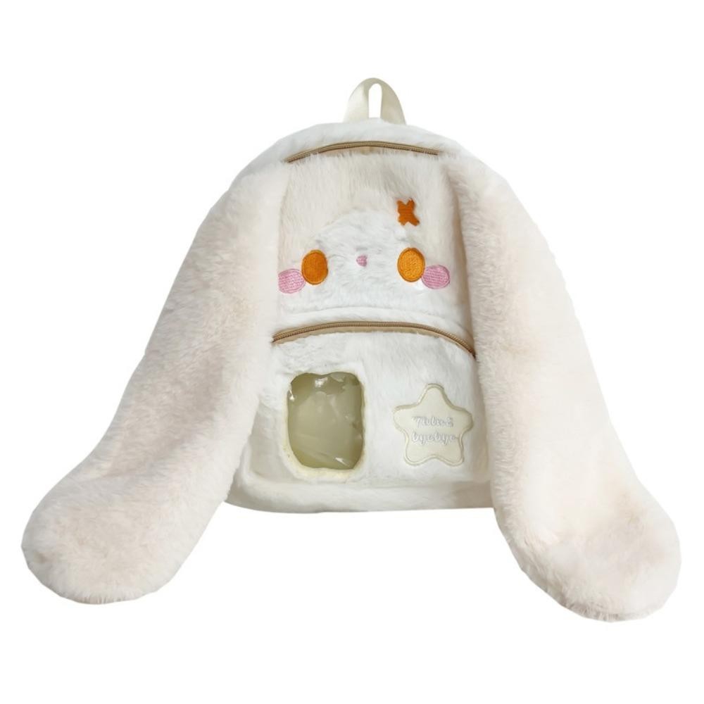 กระเป๋านักเรียน ESTRENAR กระเป๋าสะพายตุ๊กตาหูนุ่ม ลายการ์ตูนกระต่ายสไตล์ญี่ปุ่นน่ารัก กระเป๋าเป้ High School