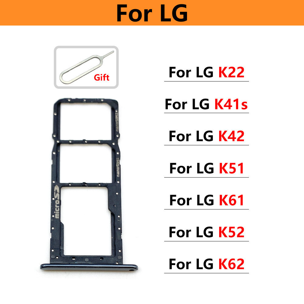 ถาดซิมการ์ดสําหรับ LG K22 K42 K52 K41S K51 Slot Holder Card Holder Reader SD Slot Adapter Replacemen