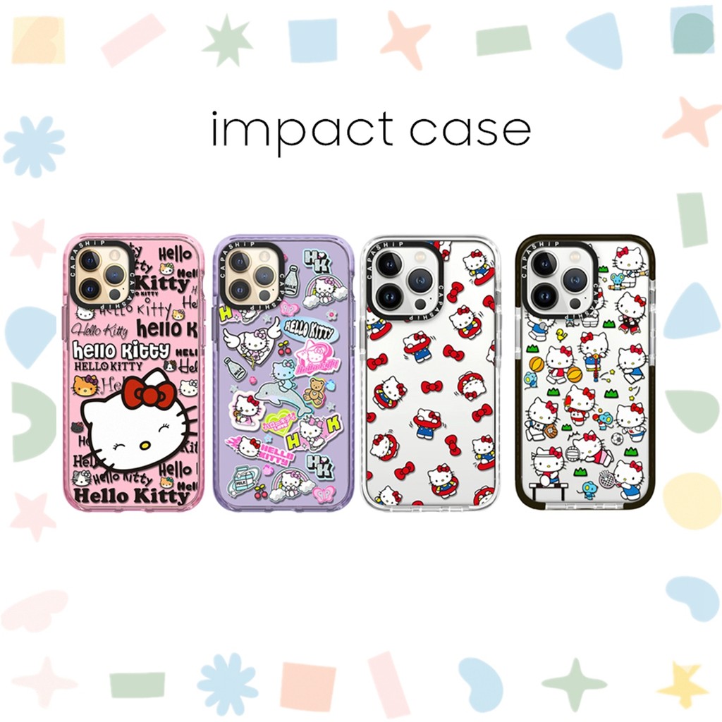 สีลูกกวาดการ์ตูน Hello Kitty ซิลิโคนอ่อนนุ่ม TPU เคสสําหรับ iPhone 16 11 12 13 Mini 14 15 Plus Pro X XS XR Max ปลอก