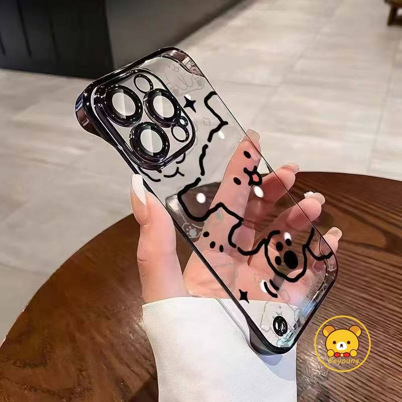 สุนัขน่ารัก Ultra Thin Frameless สําหรับ Vivo IQOO Pro Z5x NEX 3 Y200 Y78 Y78 + Y36 Y27 V29 Lite X ห