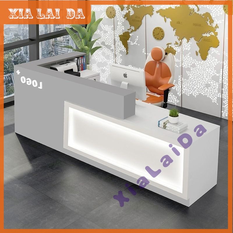 เคาน์เตอร์ โต๊ะคิดเงิน ตู้เคาน์เตอร์ เคาเตอร์ต้อนรับ เคาน์เตอร์ +LED