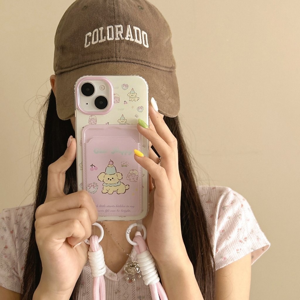ใส่การ์ดเคสโทรศัพท์สําหรับ iPhone15, 15pro, 15promax, 7plus 8plus X XS XR XSMax i11 11pro 11proMax i12 12pro 12proMax i13 13proMax i14 14plus 14pro เคสโทรศัพท์เชือกเส้นเล็ก