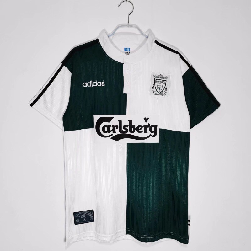 1995/96 Liverpool Away Vintage Jersey S-XXL Quick Dry Comfort Short Sleeve Soccer Jersey AAA