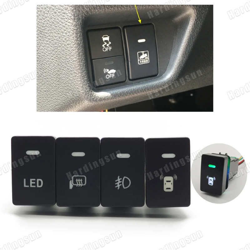 สําหรับhonda Fit HRV CRV VEZEL 2017 2018 2019 2020 2021 ด้านหลังหมอกสวิทช์กระจกมองหลังความร้อนปุ่มสวิทช์ลวด