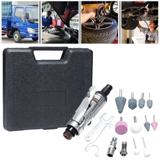 【ส่งจากไทย 】1 Set เครื่องเจียรลม เครื่องขัด 1/4 ''คอมเพรสเซอร์ 90psi เครื่องเจียรสว่านชุดหินและ ครื่องเจียรลม