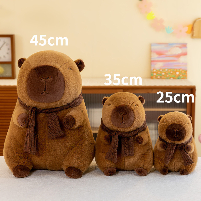Love@Art พร้อมจัดส่ง ตุ๊กตาคาปิบาร่า Capybara ตุ๊กตาตุ๊กตา ผ้าพันคอ ของเล่นเด็กผู้หญิง ตุ๊กตาของเล่น