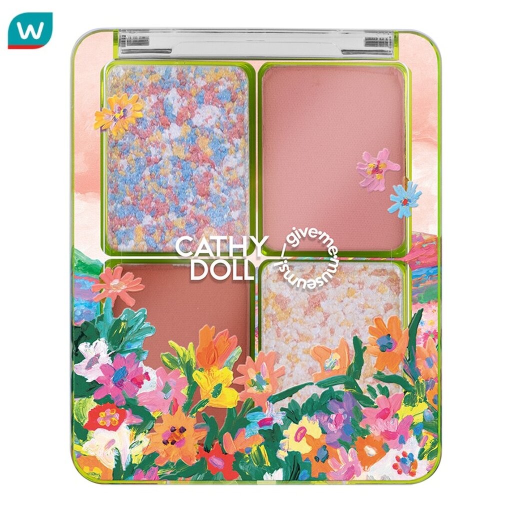 Cathy Doll เคที่ดอลล์ กิฟมีมิวเซียม บลูมมิ่ง อาย พาเลท 1.8ก. x 4สี สปริงฟัซซ์