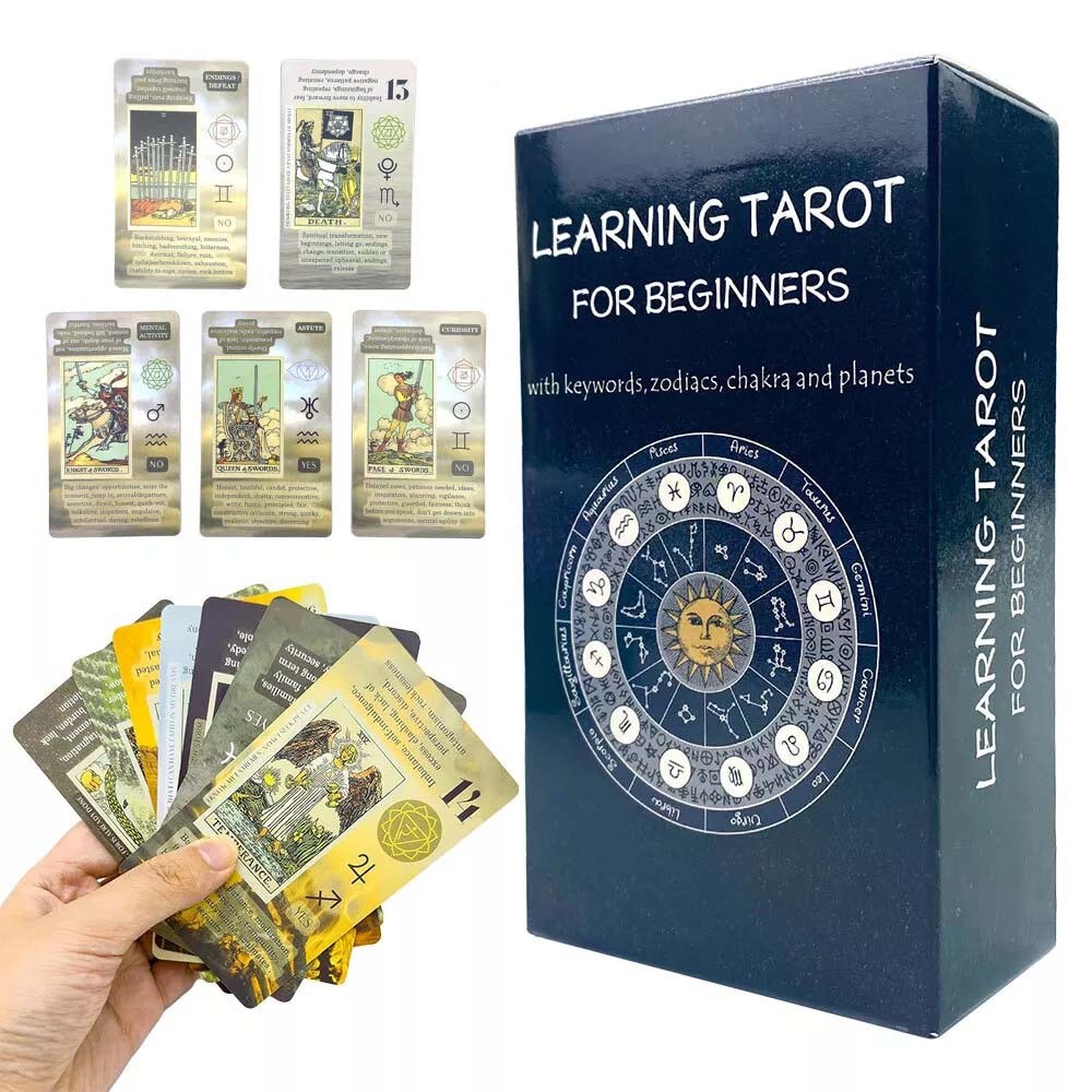 Learning Tarot For Beginners Tarot Cards Party Game Fortune Telling Tarot Beginner Tarot Deck with Meanings