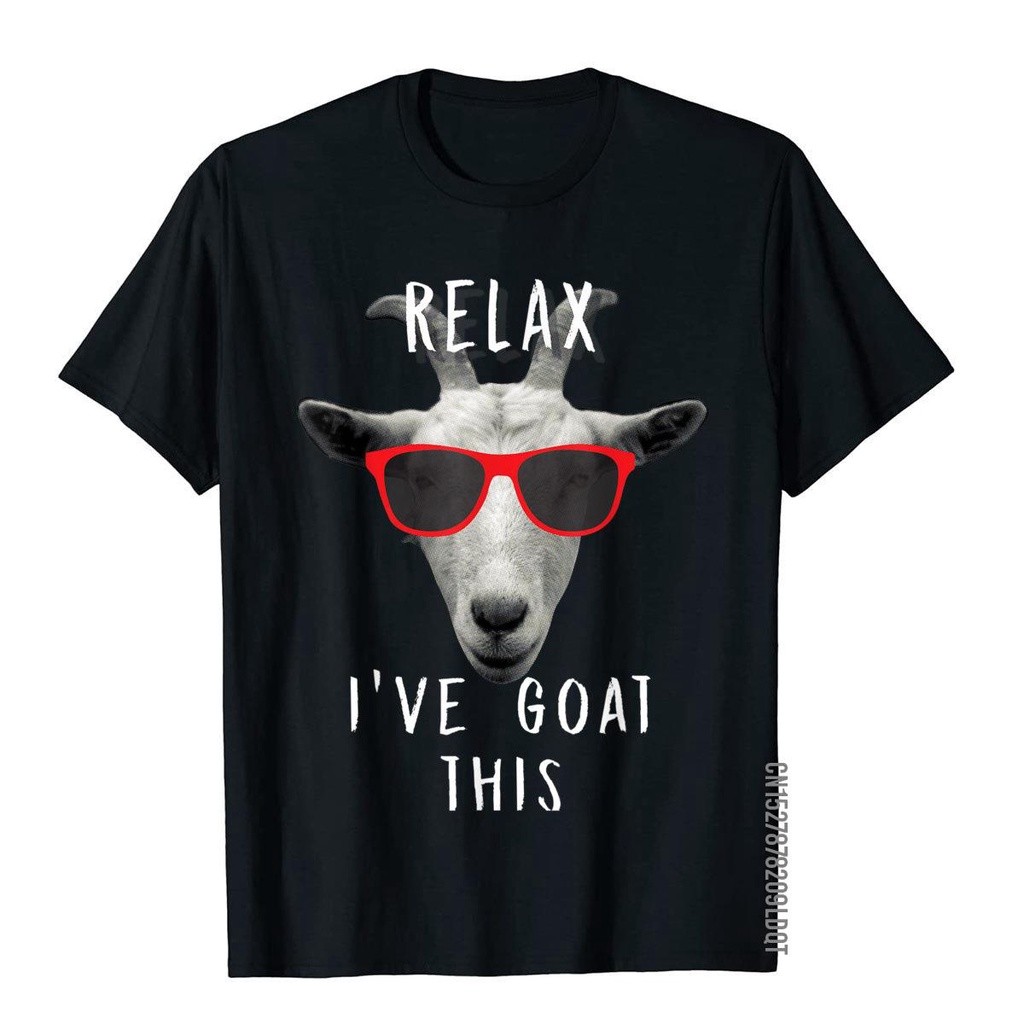 【 】เสื้อยืด ผ้าฝ้าย พิมพ์ลายสัตว์ แพะ I'M Goat This Animal Nerdy Pun Geeky สไตล์เรียบง่าย สําหรับผู้ชายSize S-5XL
