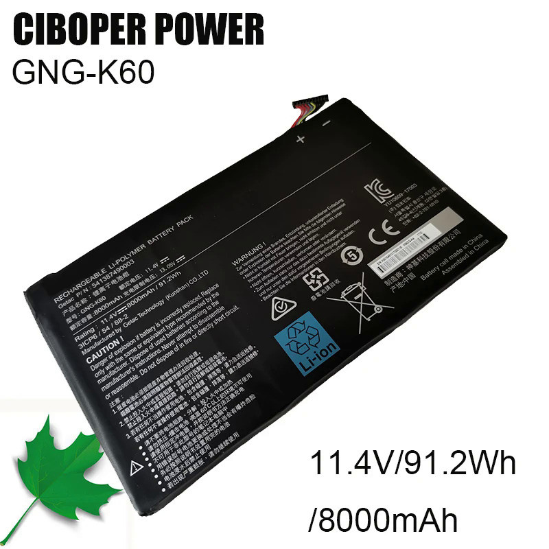 CP Original Laptop Battery GNG-K60 11.4V/8000mAh / 91.2Wh For P56XT P56XTv7-DE022T P56XTv7-DE427T Ta