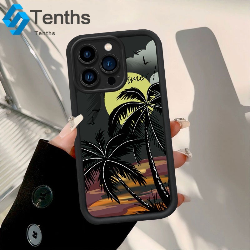 OPPO A38 A18 A58 A57 A77s A17k A16s A15s A5s A3s A5 A9 A53 A54 A52 A92 A76 A96ต้นมะพร้าวชายหาด Tpu เชลล์ - รูปที่ 4