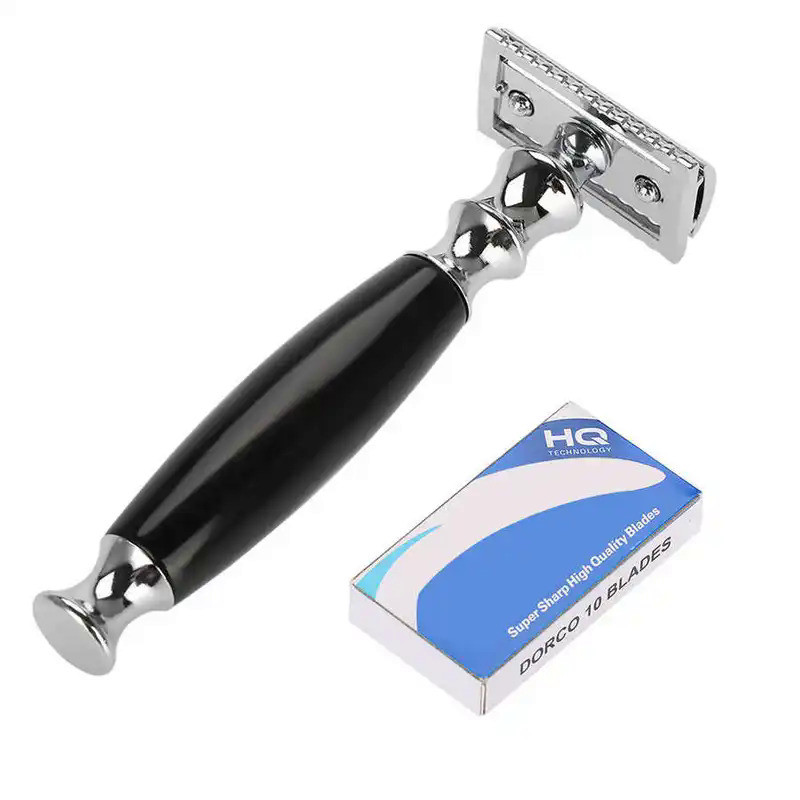 Portable Shaving Manual Shaver Safety Mild High-quality Alloy Non-slip Handle Double Edge Straight S