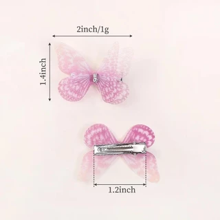 5pcs ใหม่น่ารักเจ้าหญิงตาข่าย Double-layer ผีเสื้อน่ารักสาว Hairpins เด็ก Headwear Hairgrip กิ๊บติดผมอุปกรณ์เสริมผม