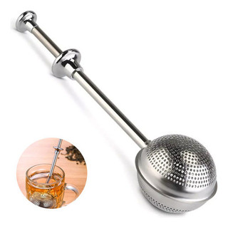 Infusor Em Aço Inox P/ Chá Coador Peneira Pratica Cabo Longo