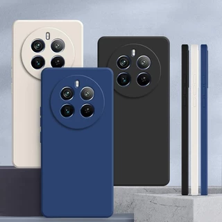 เคส Realme 12 + 5G ,สีทึบ Realme 12 Plus 5G ,เคสป้องกันซิลิโคนป้องกันการตกสีธรรมดาเรียบง่าย YT