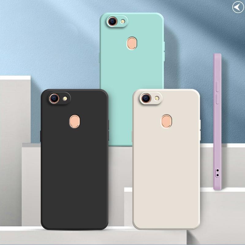 เคส OPPO F5 สีทึบ OPPO F5 เคสซิลิโคนป้องกันการตกสีธรรมดาเรียบง่าย YT - รูปที่ 4