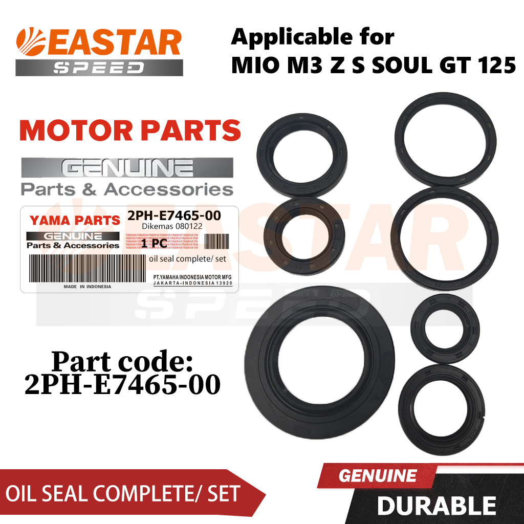 ชุดซีลน้ำมัน mio ซีลข้อเหวี่ยง การตั้งค่า mio Mio M3 ZS Soul GT 125 2PH