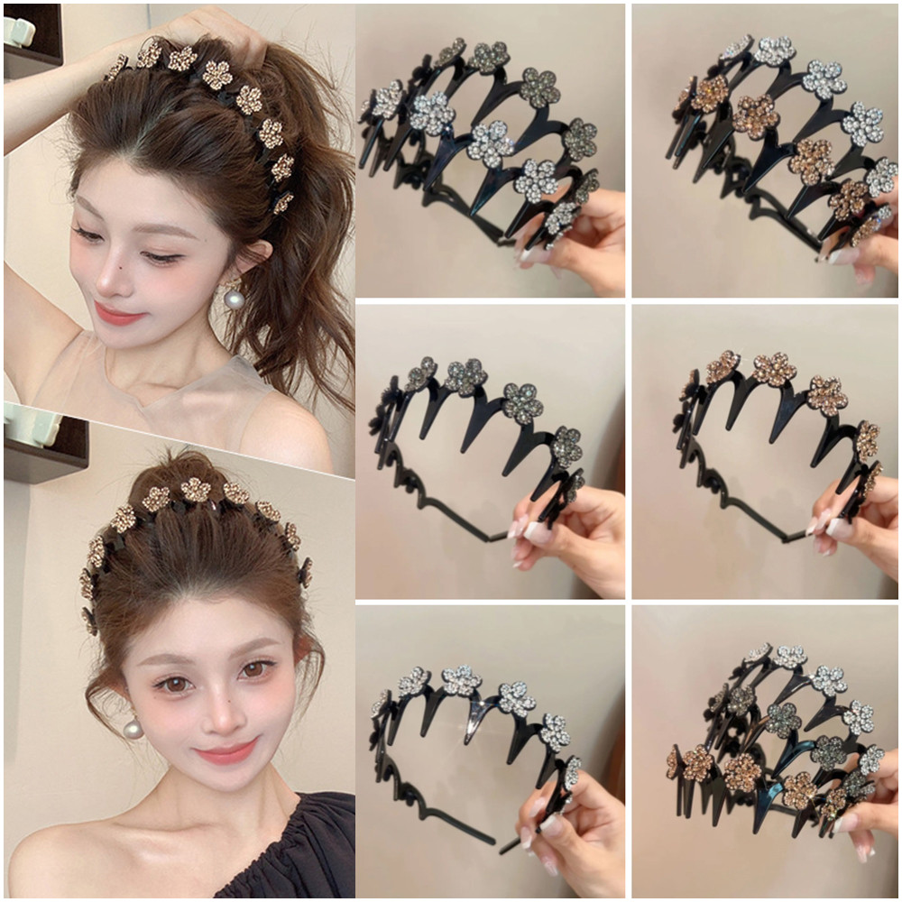 Wavy Hairband Lazy Braided Hairbands Simple Fairy อเนกประสงค์ลื่น 1/2/3 ชิ้น