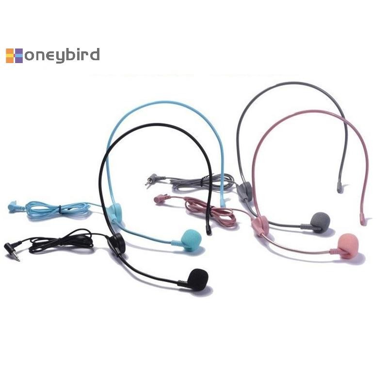 Honeybird 1PC แบบมีสาย 3.5 มม.ปลั๊กท่องเที่ยวการบรรยายคําพูดชุดหูฟัง Mic สําหรับการสอน Meep แบบพกพา - ติดตั้งชุดหูฟังไมโครโฟน