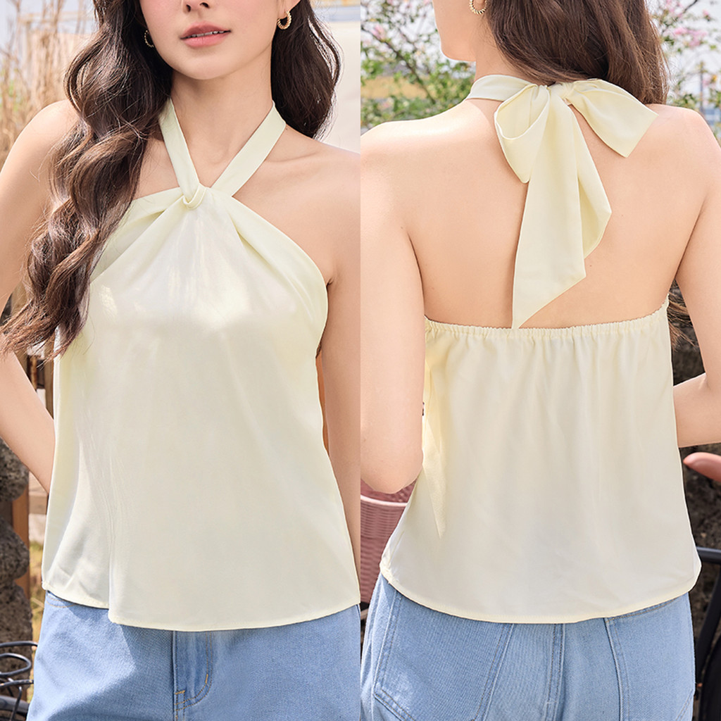 Lovito เสื้อกล้ามทรงเบสิคสำหรับผู้หญิง L105MD217