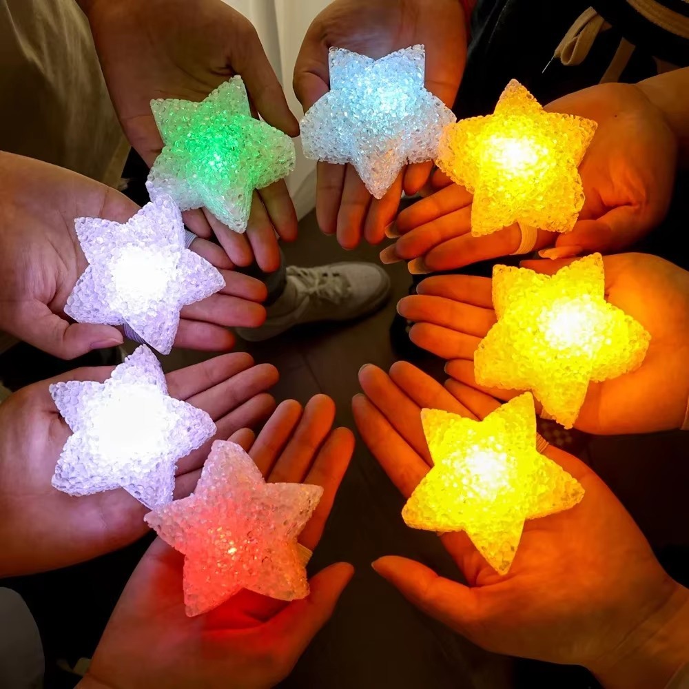 ไฟ LED Star Night - สีกระพริบมือถือดาวห้าแฉก - ไฟ LED มือถือพลังงานแบตเตอรี่ - โคมไฟขับเคลื่อนแบตเตอรี่ - ตกแต่งคริสต์มาสวันวาเลนไทน์