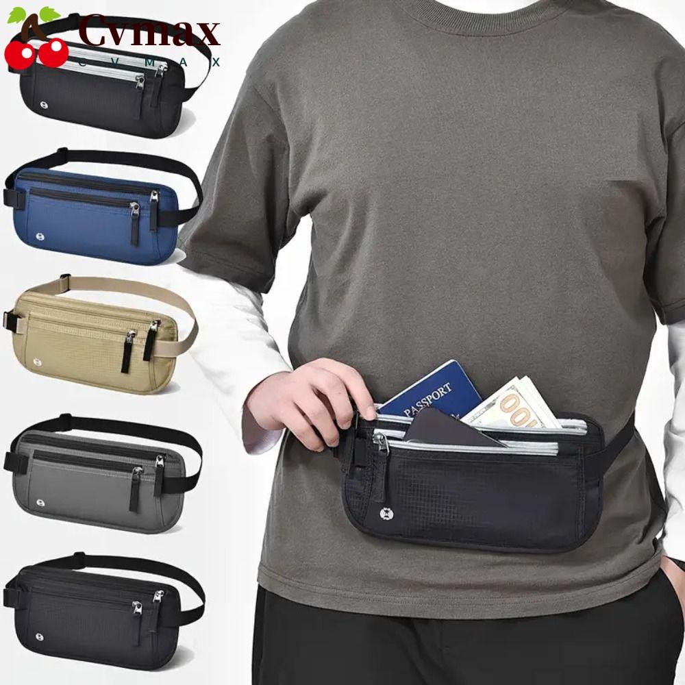 กระเป๋าหนังสือเดินทาง CVMAX, แพ็คเอวหลากสี RFID, กระเป๋าใส่โทรศัพท์สร้างสรรค์กันน้ําป้องกันการโจรกรรมกระเป๋าใบรับรอง Jogging Travel