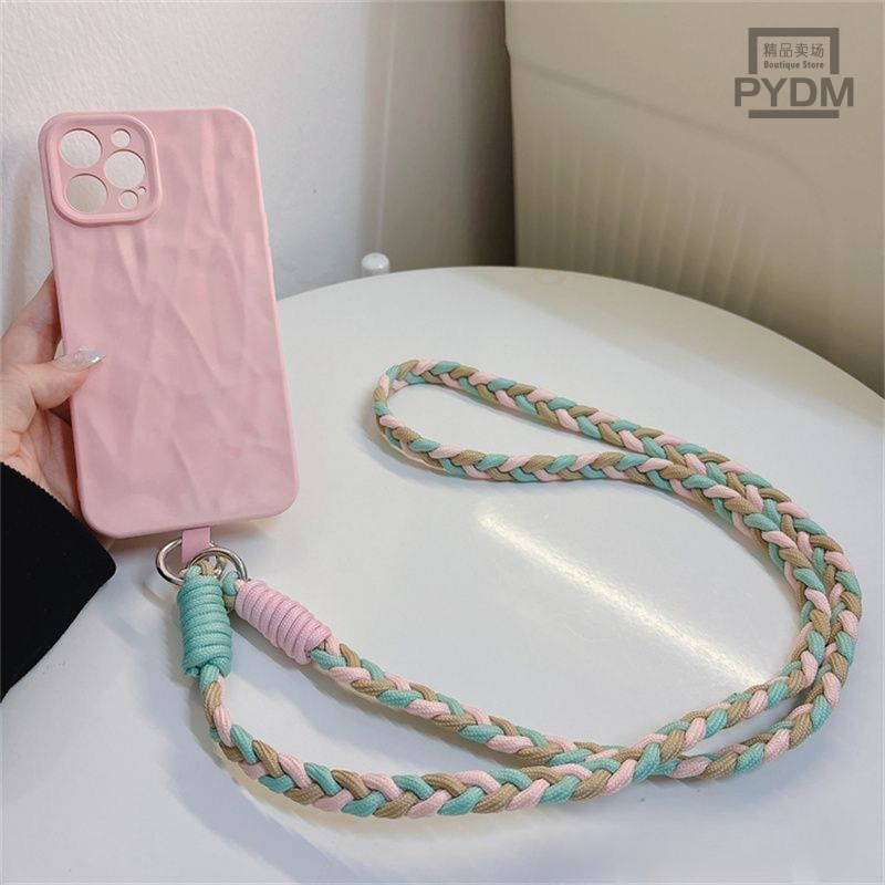 [PYM] Simple Cross-body สายคล้องโทรศัพท์มือถือที่ไม่ซ้ํากันสี Candy ins Influencer Lanyard Universal สายคล้องโทรศัพท์มือถือแขวนคอ Shock-resistant กล้อง Lanyard