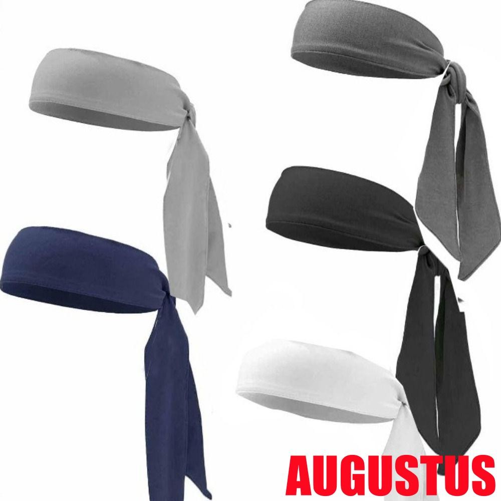 Augustus Antiperspirant Headscarf, Anti-sweat Quick Drying Pirate Headband, Headwear Breathable ยืดหยุ่นยืดเทนนิสแถบคาดศีรษะ Gym Fitness