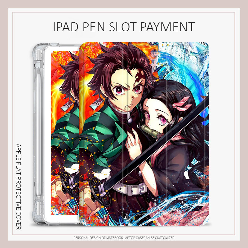 Demon SlayerกรณีiPad 10.2 gen7/8/9 gen10 air4/5/6 mini4/5/6 Kamado TanjirouกรณีiPad 2022 pro11 pro12.9 pro13 2024 กรณี