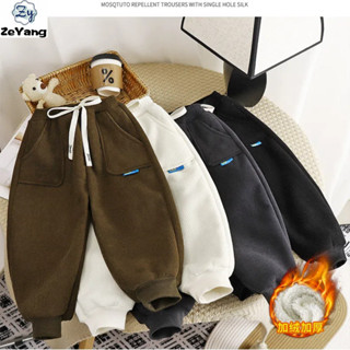 [ซี่] 90-160 พร้อมสต็อกเด็กขนแกะ-ขนแกะ กางเกงลําลองหนาเสื้อก…