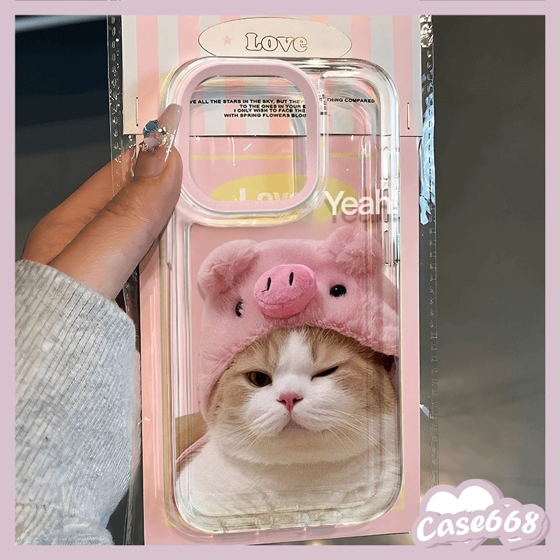 แมวสวยน่ารักโปร่งใส เคสOppo A17 A16 A15 A38 A7 A57 A54 A76 A58 A74 A16E A3S A52 A77 A16K A17k A9 A31 A53 Reno 5 6 8T