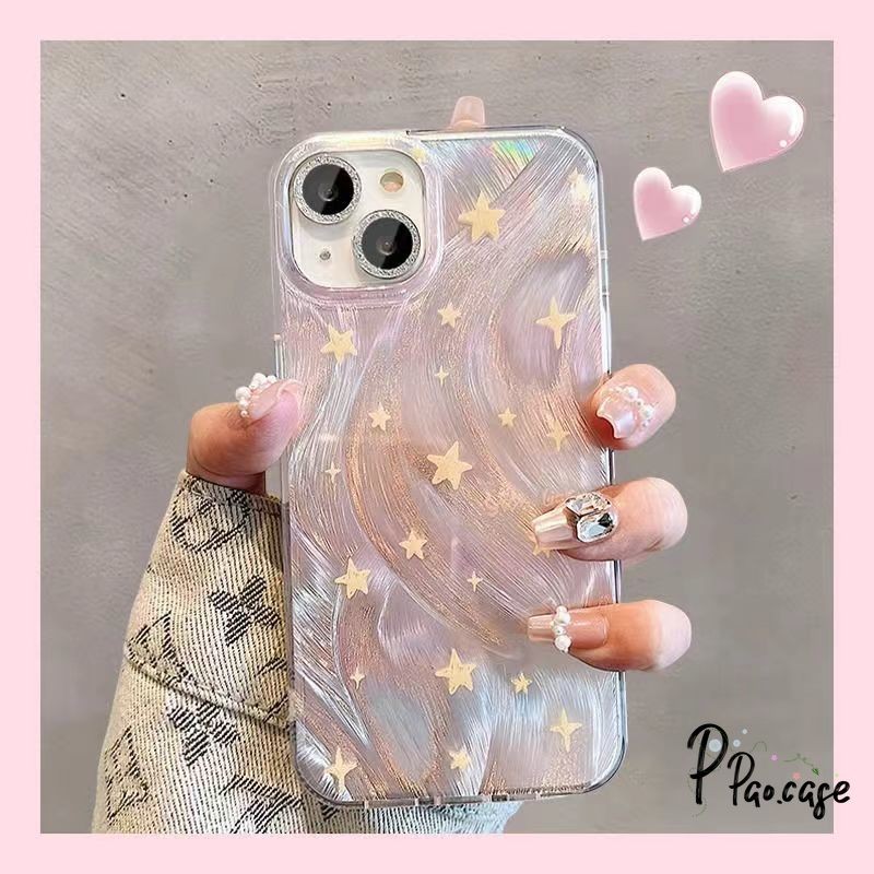 แฟนตาซีลิตเติ้ลสตาร์เข้ากันได้เคสไอโฟน 16 11 15 13 12 14 Pro Max XR 16 14 15 7 8 Plus XS MAX X SE 2020 เส้นด้ายขนนกเคส
