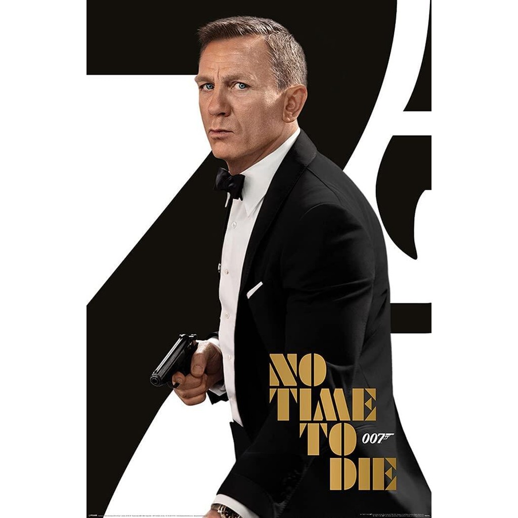 No Time To Die James Bond Movie Poster Daniel Crag In Tuxedo Size: X