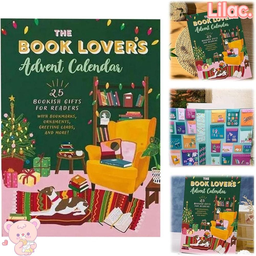 Lilac The Book Lovers Advent Calendar, 25 Bookish Gifts Home Decor Advent Calendar 2024, Creative Ye