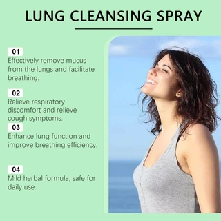 สเปรย์รองรับปอด Sore Throat Cough Treatment Breath Cleaner ระบบช่วยหายใจ Anti Inflammation Herbal Lung Cleanse