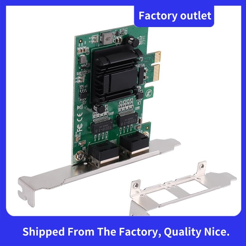 2-port Gigabit PCIe การ์ดเครือข่าย 1000M Dual Ports PCI Express Ethernet Adapter 82571EB LAN NIC Card สําหรับ Windows ทนทาน