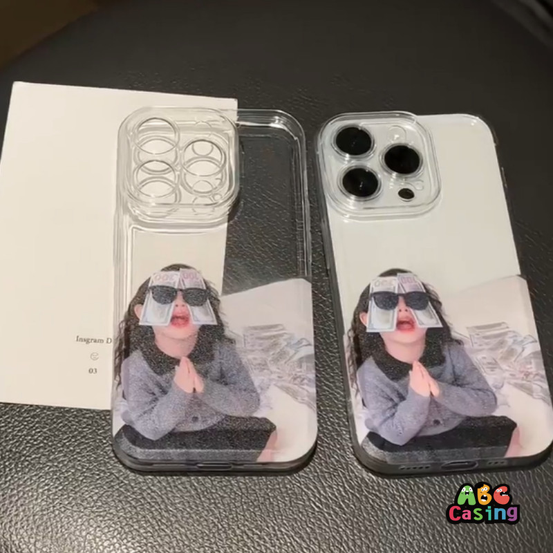 เคสสำหรับ IPhone 11 13 14 16 12 15 Pro Max 16 14 15 7 8 Plus XS XR MAX X SE 2020 เคสนิ่มลายสาวน้อยผู้ร่ำรวย - รูปที่ 5