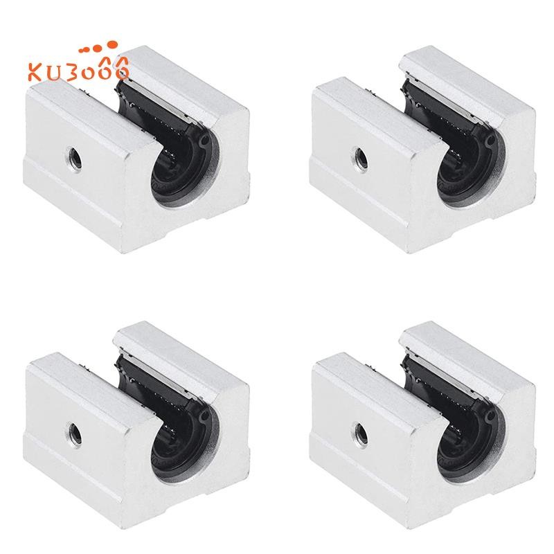4PCS SBR16UU Linear Ball Bearing Slide Block สําหรับ SBR16 Linear Rail Guide