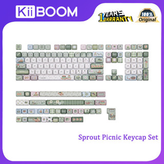 KiiBOOM Sprout ชุดปุ่มกดปิคนิค MOA โรงงานเดิม PBT คีย์บอร์ดเ…