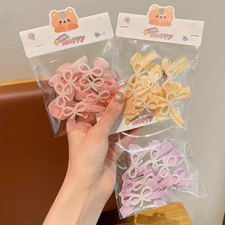 ชิ้น/ล็อต 2/6 Bowknot Hairpin คลิปด้านข้างสำหรับเด็ก พร้อมBangs คลิปอุปกรณ์เสริมผม