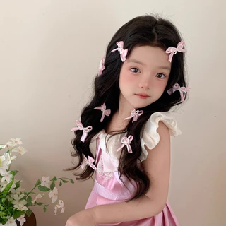 ชิ้น/ล็อต 2/6 Bowknot Hairpin คลิปด้านข้างสำหรับเด็ก พร้อมBangs คลิปอุปกรณ์เสริมผม