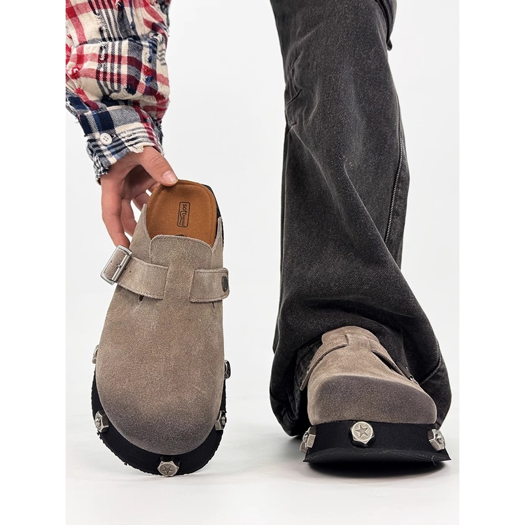 Cork toe cap rivet รองเท้า Boken แบบหนาสําหรับสวมใส่ภายนอก