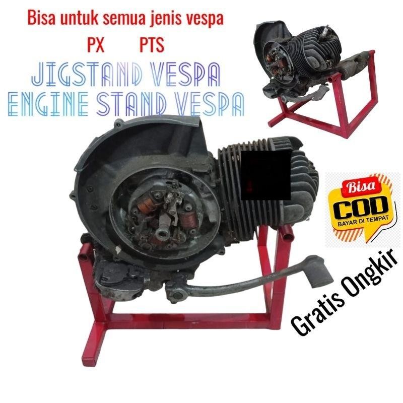 MESIN Jigstand Stand ขาตั้งเครื่องยนต์ Vespa 2t Universal Paddock Standard Vespa